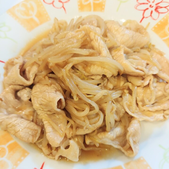 柔らか豚ロースともやしの焼き肉のたれ炒め♪